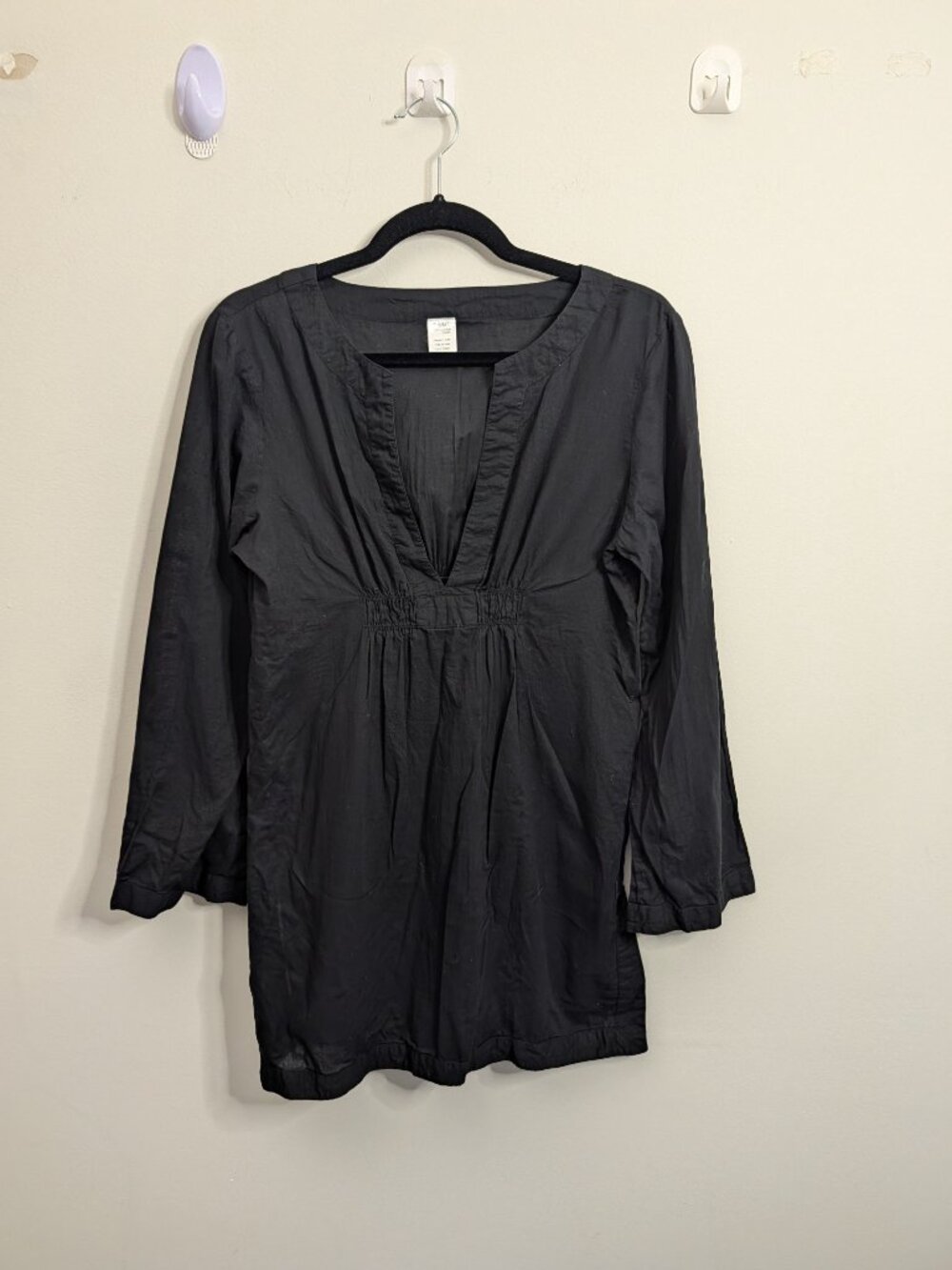 Black 100% Cotton Designer Tunic Top Size M Made in India